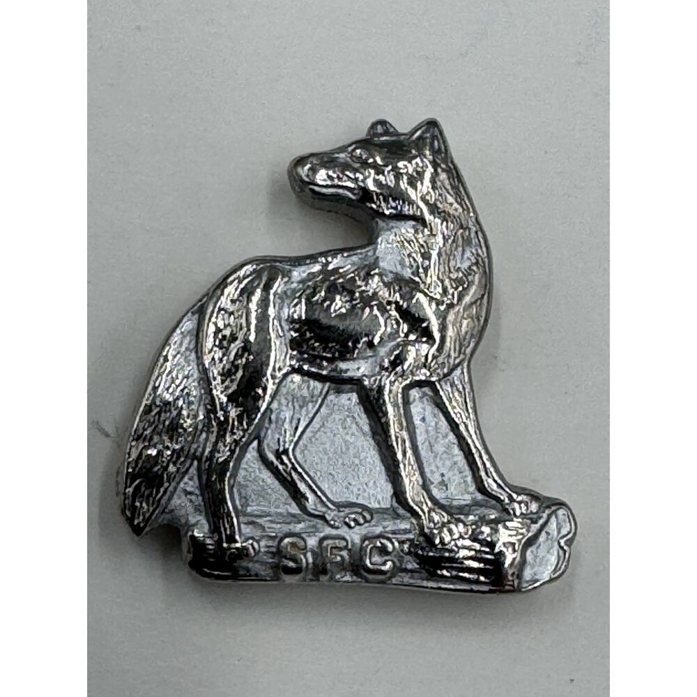 Vintage SFC Wolf Fox Silver Colored Small Lapel Pin